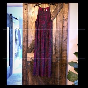 Loft purple midi dress